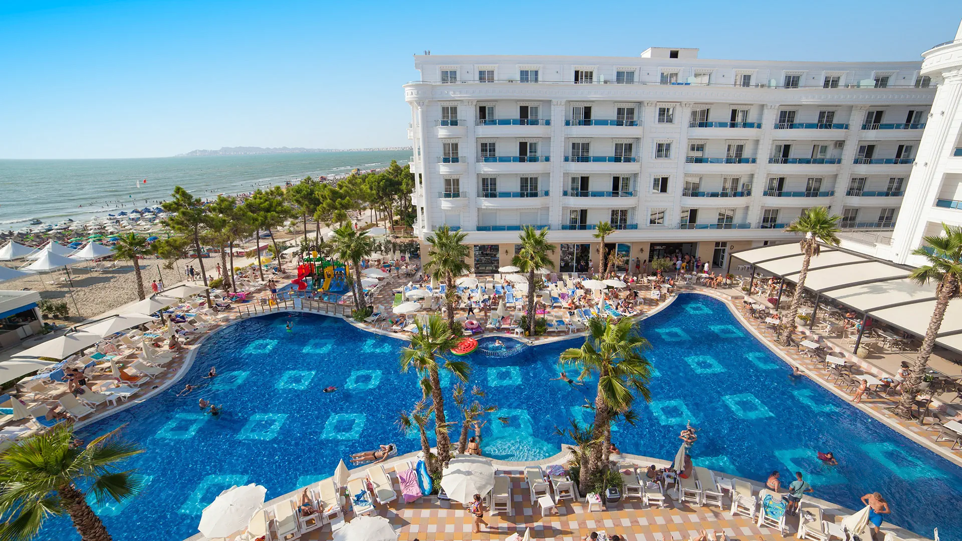 Wallpaper Hotel Grand Blue Fafa Albania Riwiera Albanska Oferty Na Free HD