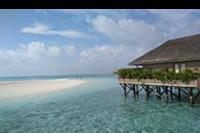 Hotel Meeru Island Resort - widok na domek na plaży